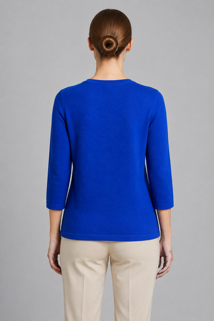 Jumper round neck with 3/4 sleeve
