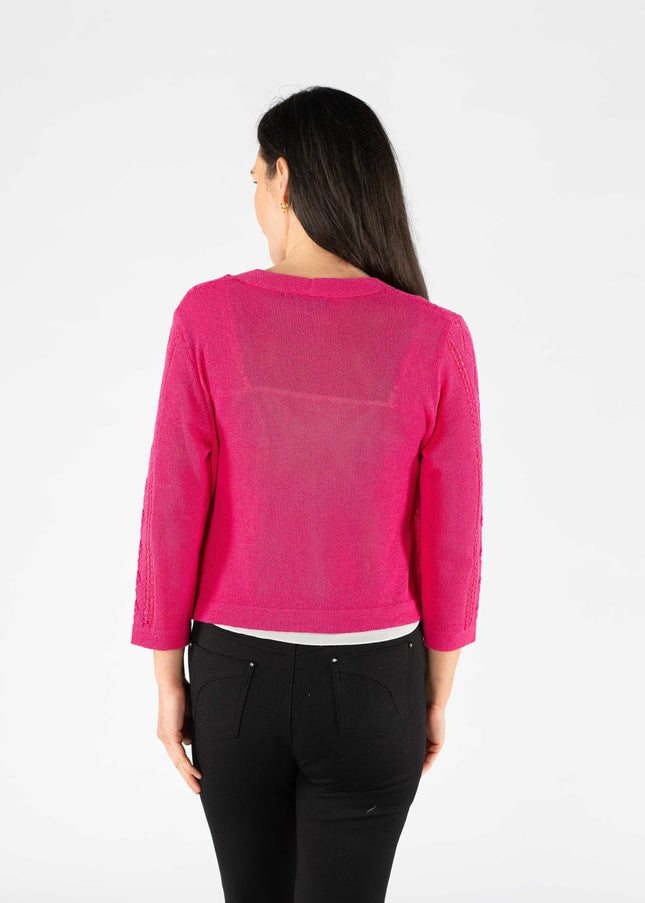 Shrug edge to edge pattern with 3/4 sleeve