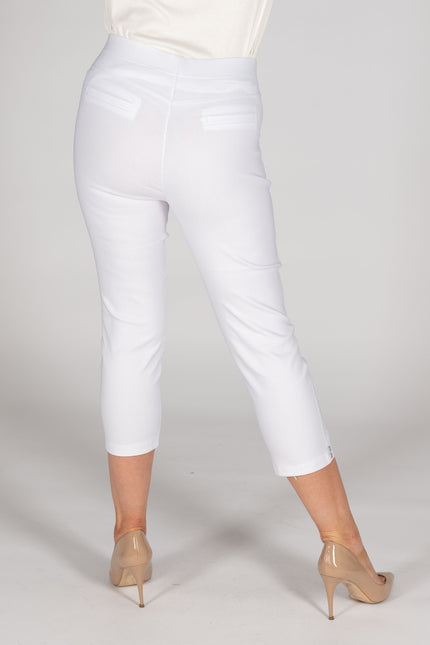 22" Leg Button Detail Cropped Trouser