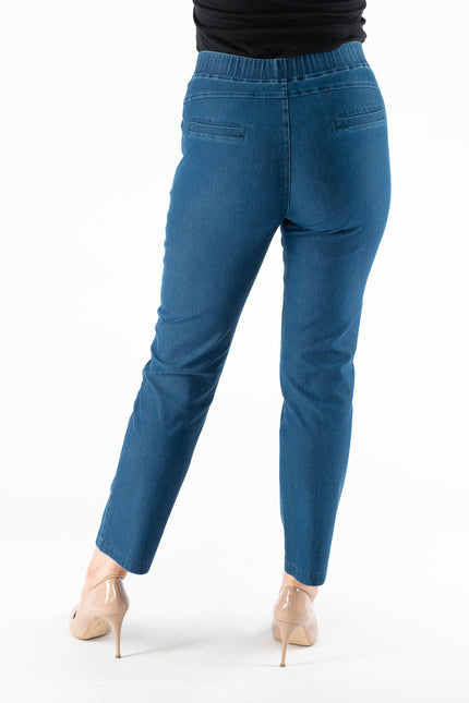 27 INCH LEG DENIM TROUSER METAL TRIM POCKET