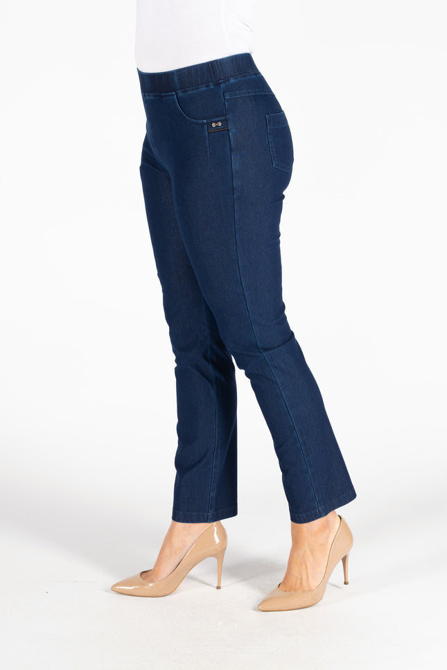 29 INCH DENIM TROUSER METAL TRIM POCKETS