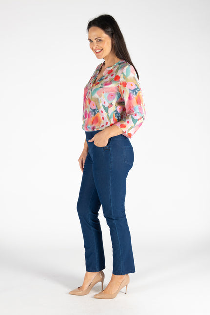 29 INCH DENIM TROUSER METAL TRIM POCKETS