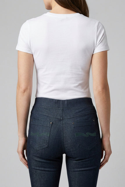 27 Inch embroidered detail pocket trouser