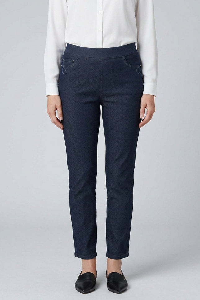 27 Inch embroidered detail pocket trouser