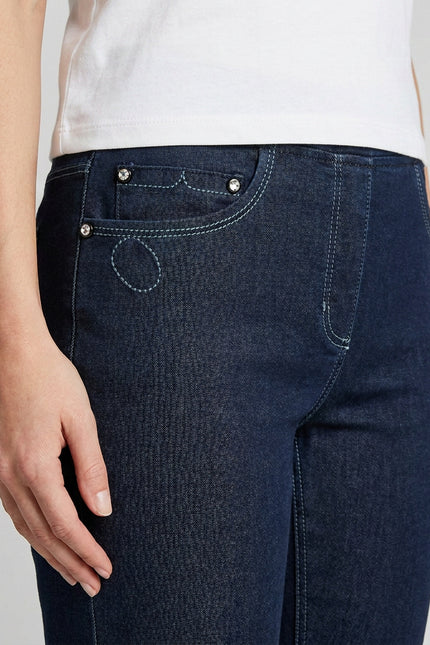 27 Inch embroidered detail pocket trouser