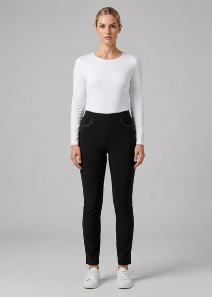 27 Inch embroidered pocket trouser