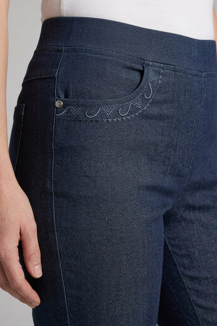 27 Inch Embroidered pocket stretch trouser