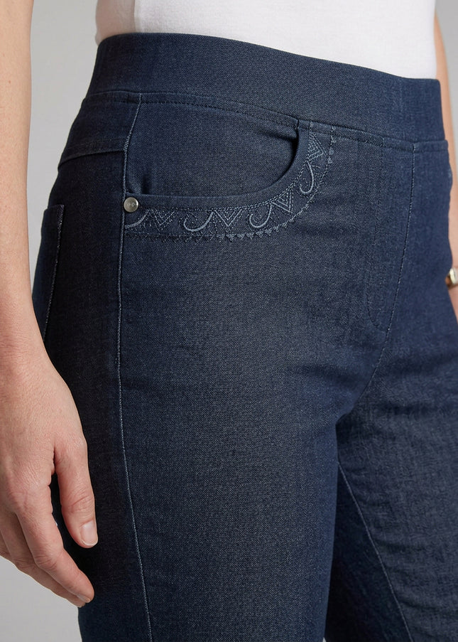 27 Inch Embroidered pocket stretch trouser