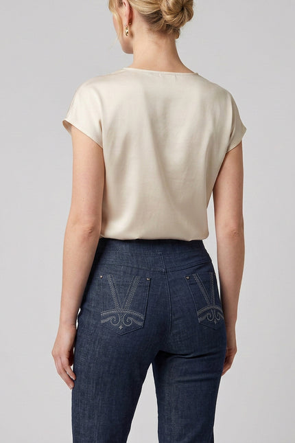27 Inch Embroidered pocket stretch trouser