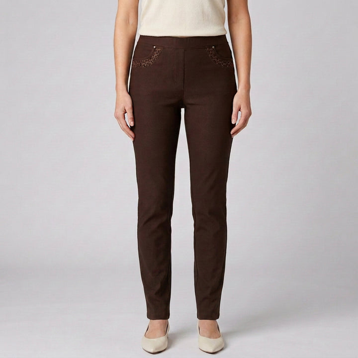 29 Inch Embroidered pocket stretch trouser