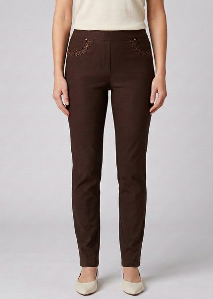 29 Inch Embroidered pocket stretch trouser
