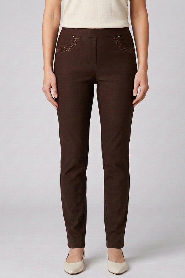 29 Inch Embroidered pocket stretch trouser