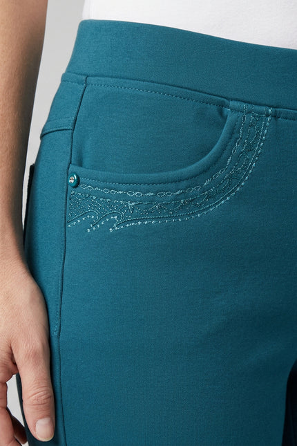 27 Inch embroidered pocket trouser