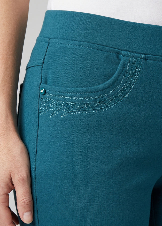 27 Inch embroidered pocket trouser