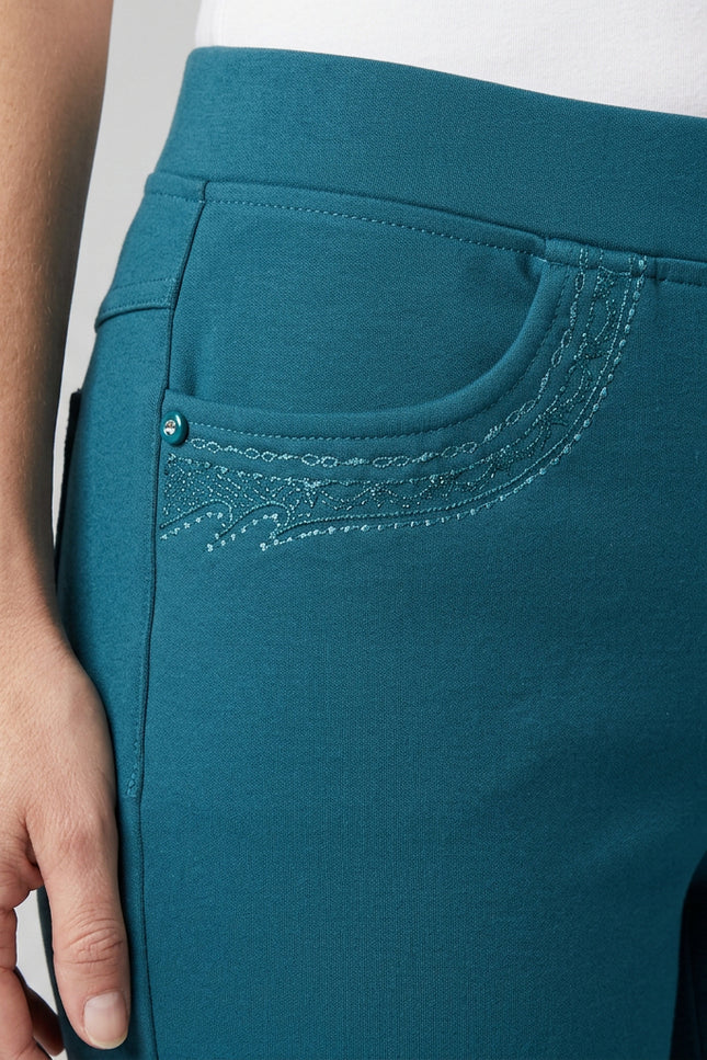 27 Inch embroidered pocket trouser