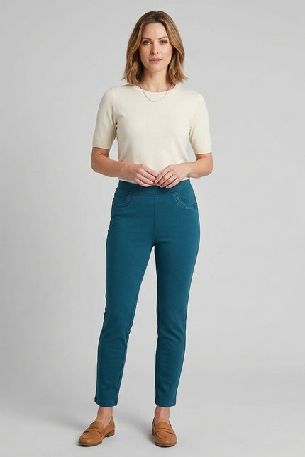 27 Inch embroidered pocket trouser