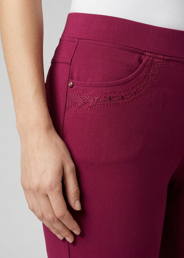 27 Inch embroidered pocket trouser