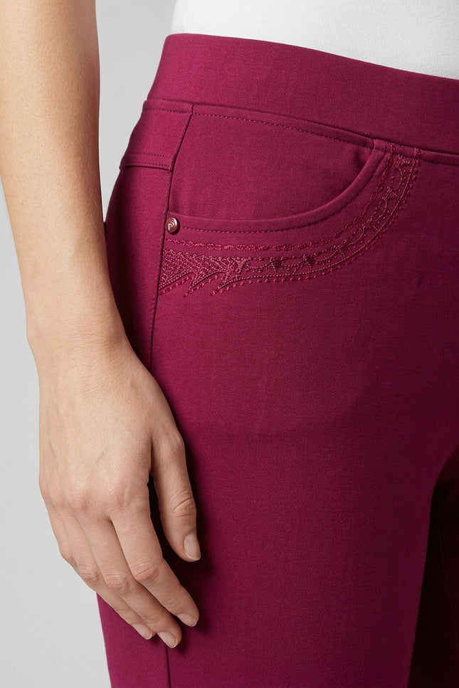 27 Inch embroidered pocket trouser