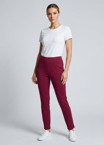 27 Inch embroidered pocket trouser