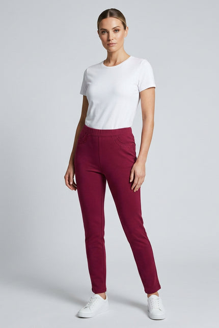27 Inch embroidered pocket trouser