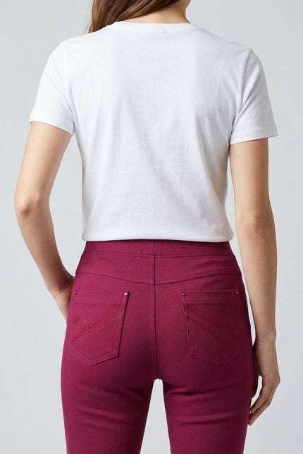 27 Inch embroidered pocket trouser