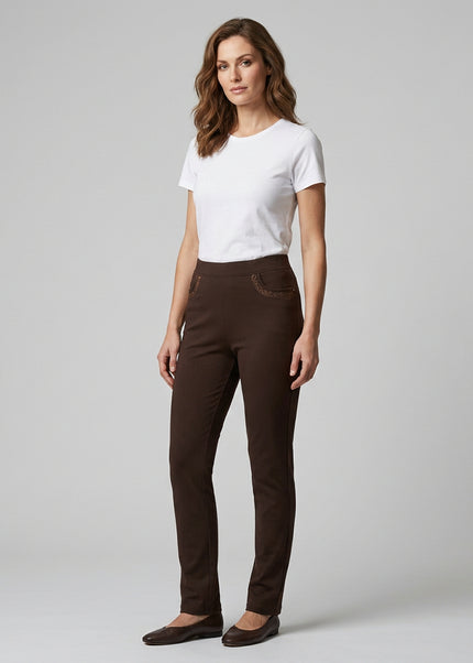 29 Inch embroidered pocket trouser