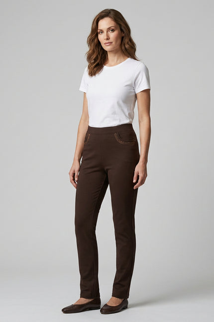 29 Inch embroidered pocket trouser