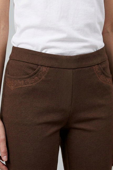 29 Inch embroidered pocket trouser