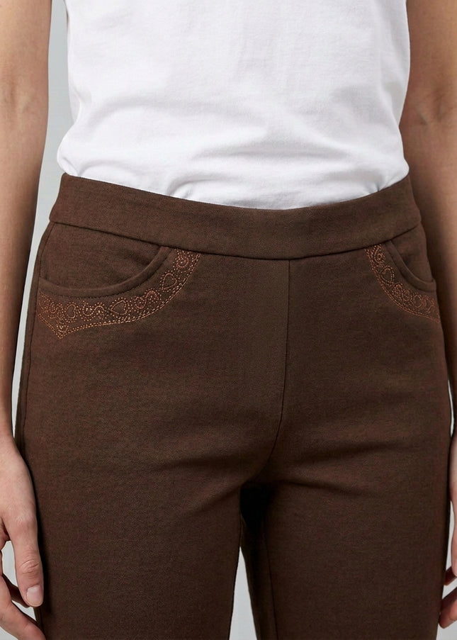 29 Inch embroidered pocket trouser