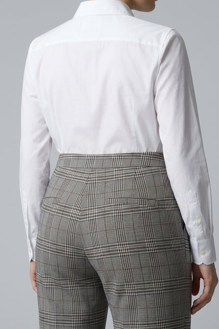 27 Inch grey check trouser with pockets