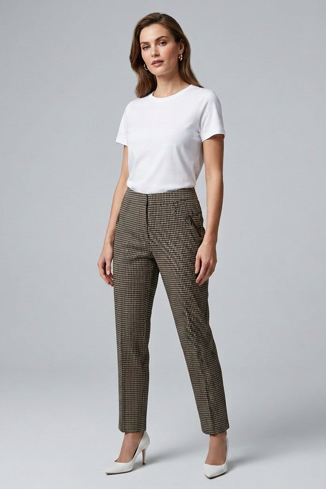 29 Inch check trouser with pockets