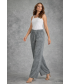 GREY WIDE LEG ELASTICATED TROUSER