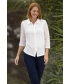 TEXTURED LACE BLOUSE WITH COLLAR 3/4 SLEEVE