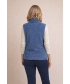 DENIM Color Teddy Fleece Gilet With Pockets