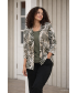 OLIVE MOCK CARDIGAN WITH 3/4 SLEEVE