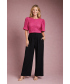 BLACK COLOR WIDE LEG TROUSER WITH ELASTICATED WAIST
