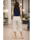 22 INCH GARMENT DYE CROP TROUSER WITH BELT