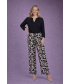 FLOWER PRINT WIDE LEG TROUSER ELASTICATED
