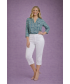 CROP 22 INCH STRETCH TROUSER ELASTIC WAIST