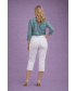 CROP 22 INCH STRETCH TROUSER ELASTIC WAIST