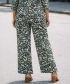 TEAL MULTI MULTI PRINT TROUSER WITH TIE BELT