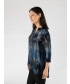 Tie Dye 3/4 Sleeve Longline Blouse- B30043