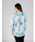 Watery Flower Print Blouse