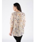 BLOUSE WITH ELASTICATED CUFF 3/4 SLEEVE