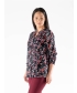 FLORAL PRINT BLOUSE WITH ELASTICATED CUF