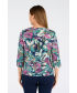 FLORAL PRINT BURNOUT BLOUSE 3/4 SLEEVE