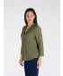 CRINKLE BLOUSE WITH 3/4 SLEEVE
