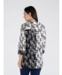 BLACK & WHITE PRINT BLOUSE WITH 3/4 SLEEVE