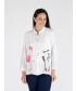COSMETICS PRINT BLOUSE FANCY BUTTON LONG SLEEVE