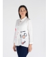 COSMETICS PRINT BLOUSE FANCY BUTTON LONG SLEEVE